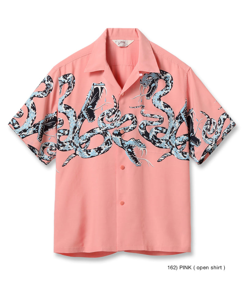 SH39486 / STAR OF HOLLY WOOD HIGH DENSITY RAYON OPEN SHIRT “RATTLE SNAKE”