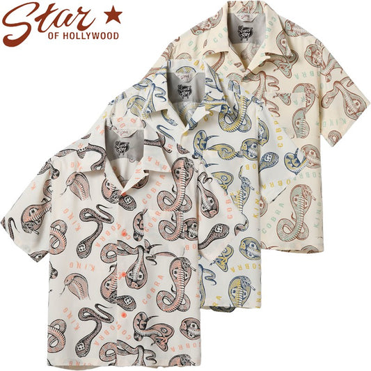 SH39488 / STAR OF HOLLY WOOD HIGH DENSITY RAYON OPEN SHIRT “KING COBRA” by VINCE RAY
