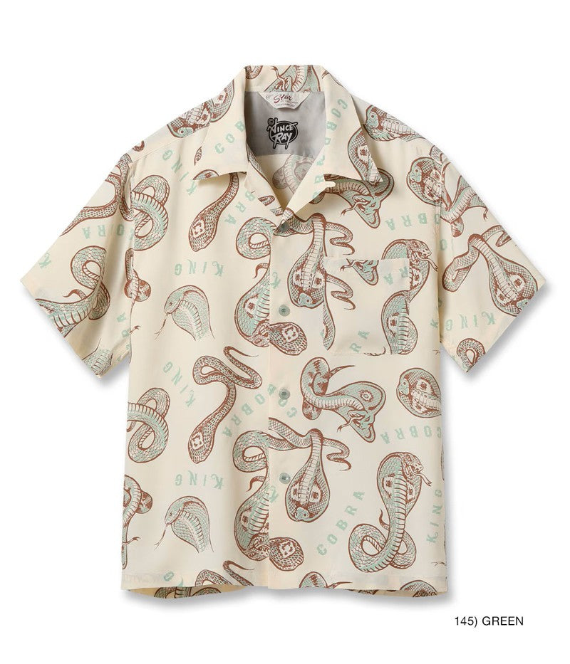 SH39488 / STAR OF HOLLY WOOD HIGH DENSITY RAYON OPEN SHIRT “KING COBRA” by VINCE RAY