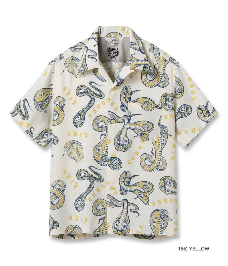 SH39488 / STAR OF HOLLY WOOD HIGH DENSITY RAYON OPEN SHIRT “KING COBRA” by VINCE RAY