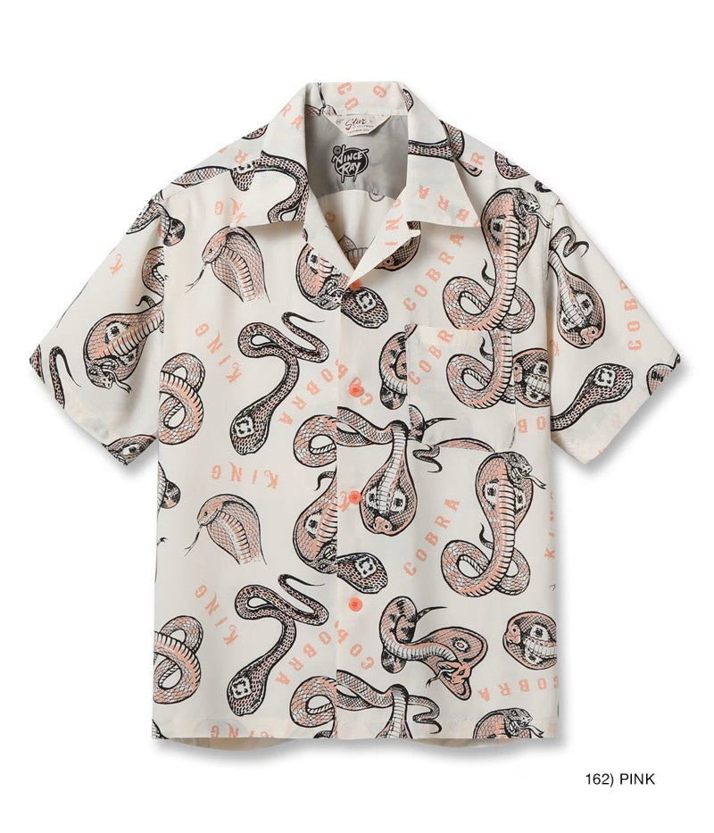 SH39488 / STAR OF HOLLY WOOD HIGH DENSITY RAYON OPEN SHIRT “KING COBRA” by VINCE RAY
