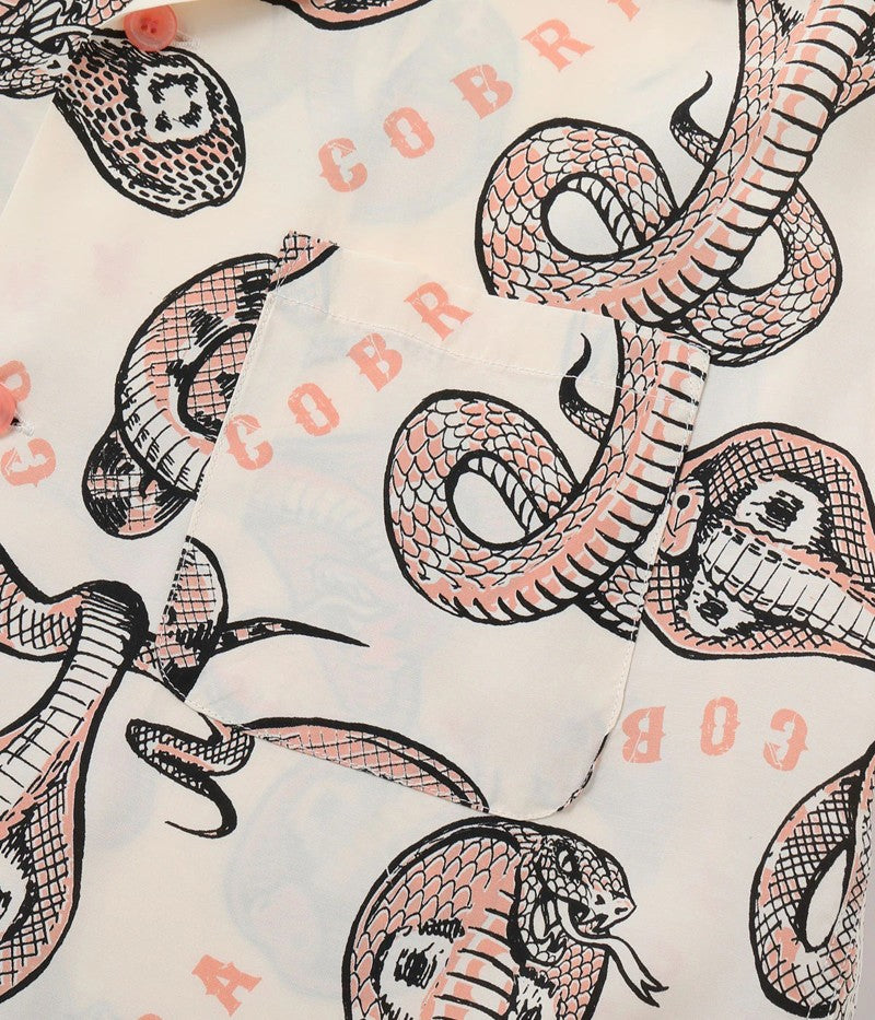 SH39488 / STAR OF HOLLY WOOD HIGH DENSITY RAYON OPEN SHIRT “KING COBRA” by VINCE RAY