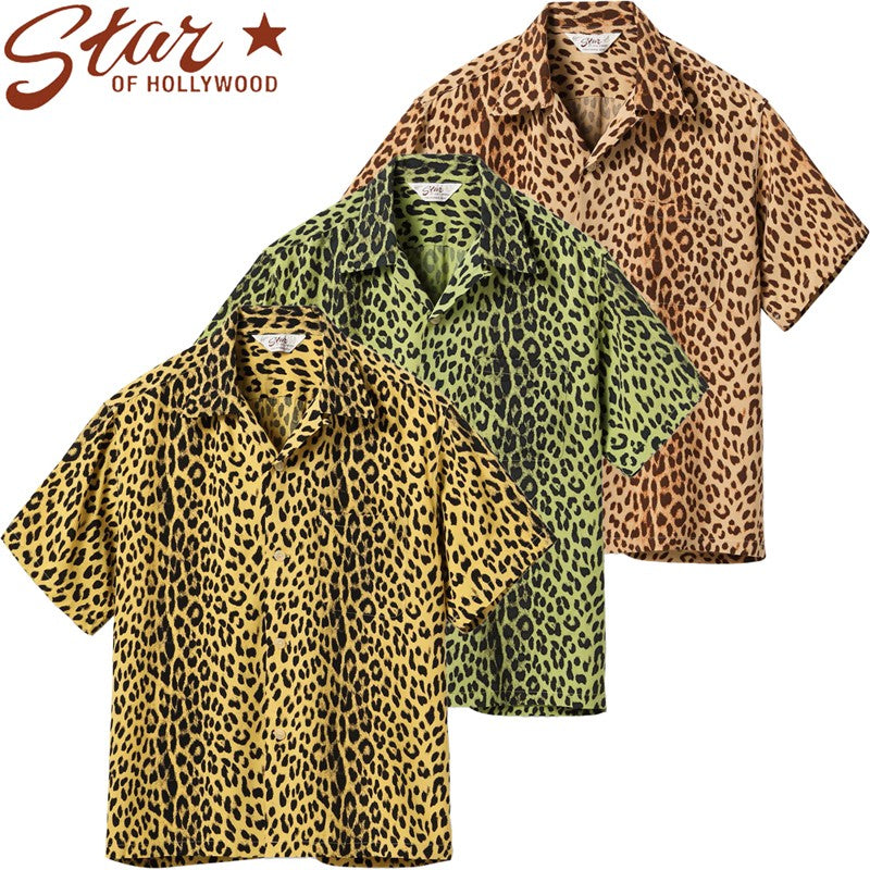 SH39490 / STAR OF HOLLY WOOD HIGH DENSITY RAYON OPEN SHIRT “LEOPARD”