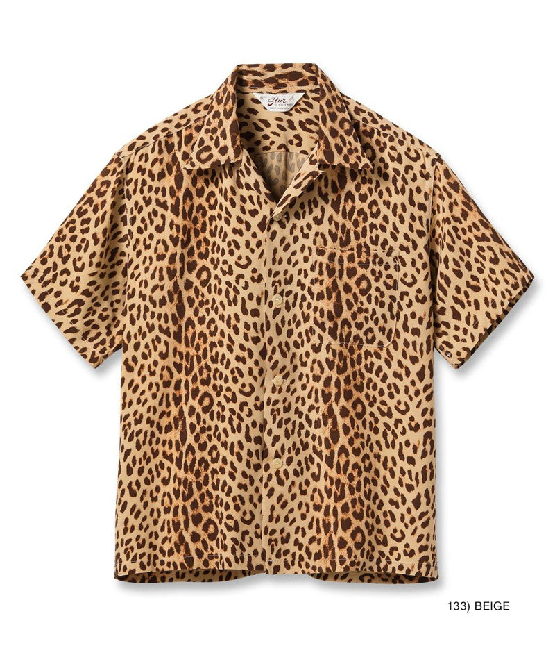 SH39490 / STAR OF HOLLY WOOD HIGH DENSITY RAYON OPEN SHIRT “LEOPARD”
