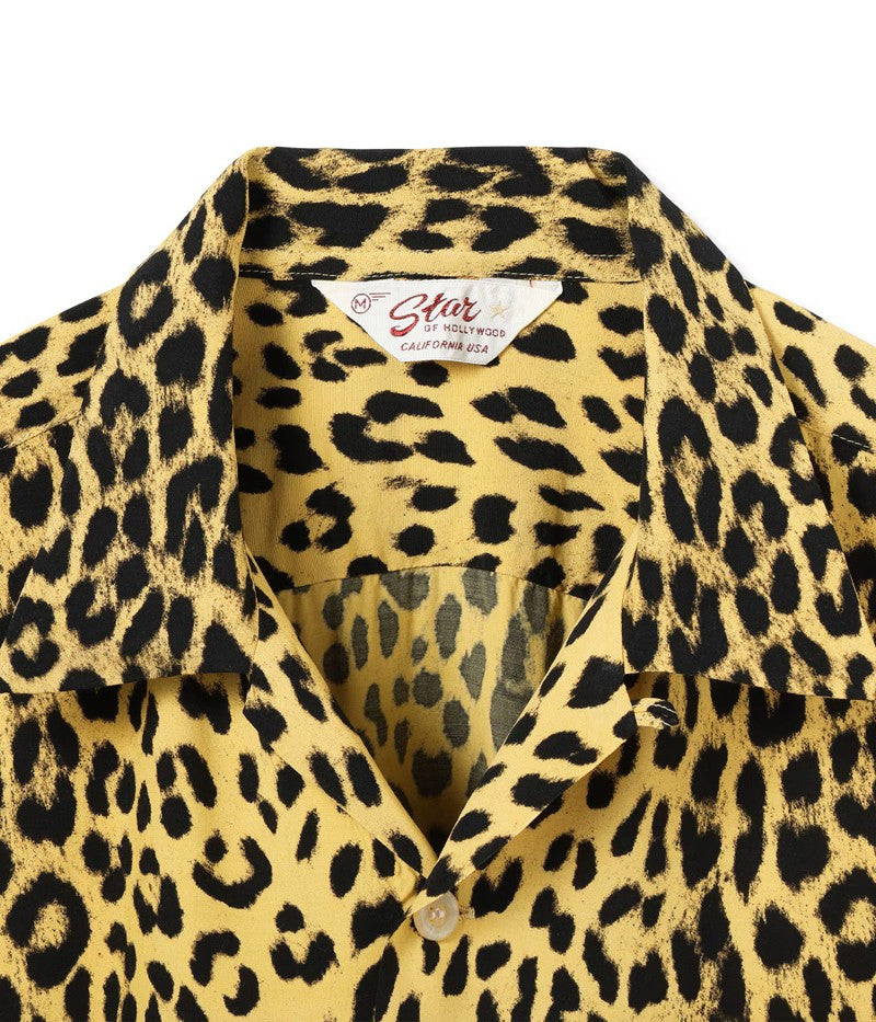 SH39490 / STAR OF HOLLY WOOD HIGH DENSITY RAYON OPEN SHIRT “LEOPARD”