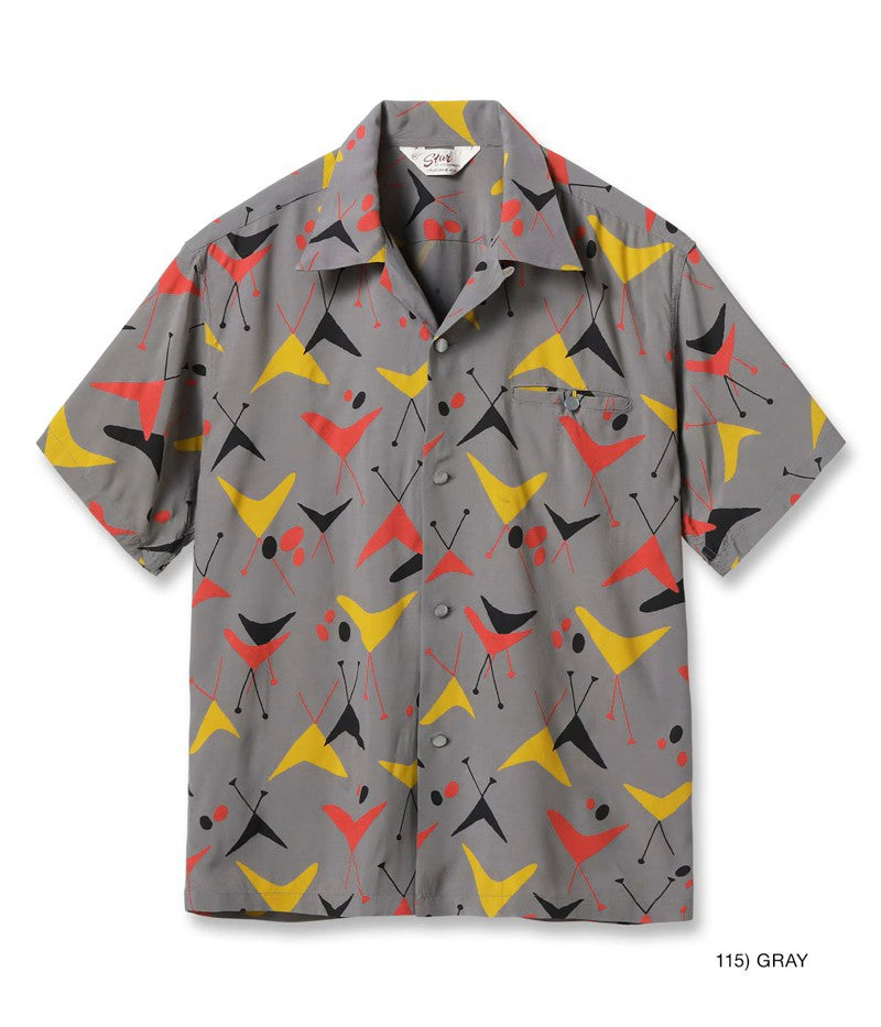 SH39492 / STAR OF HOLLY WOOD HIGH DENSITY RAYON OPEN SHIRT “ATOMIC”