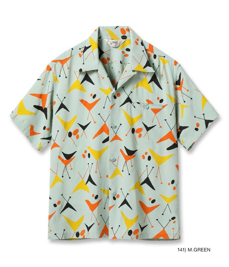 SH39492 / STAR OF HOLLY WOOD HIGH DENSITY RAYON OPEN SHIRT “ATOMIC”