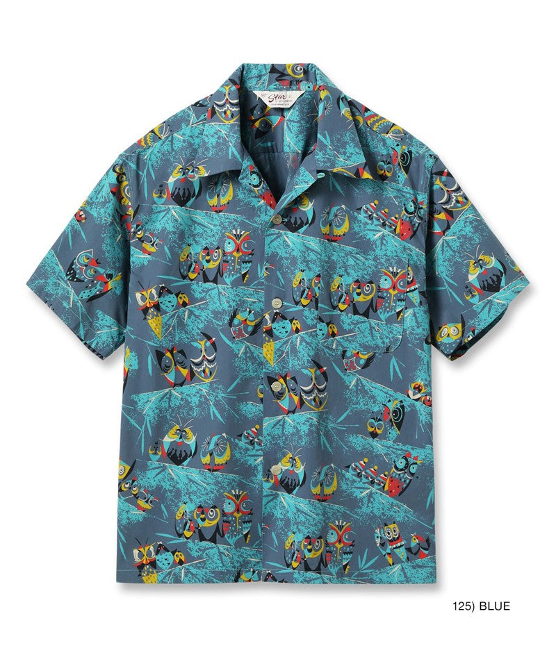 SH39494 / STAR OF HOLLY WOOD TYPEWRITER COTTON OPEN SHIRT “OWL”