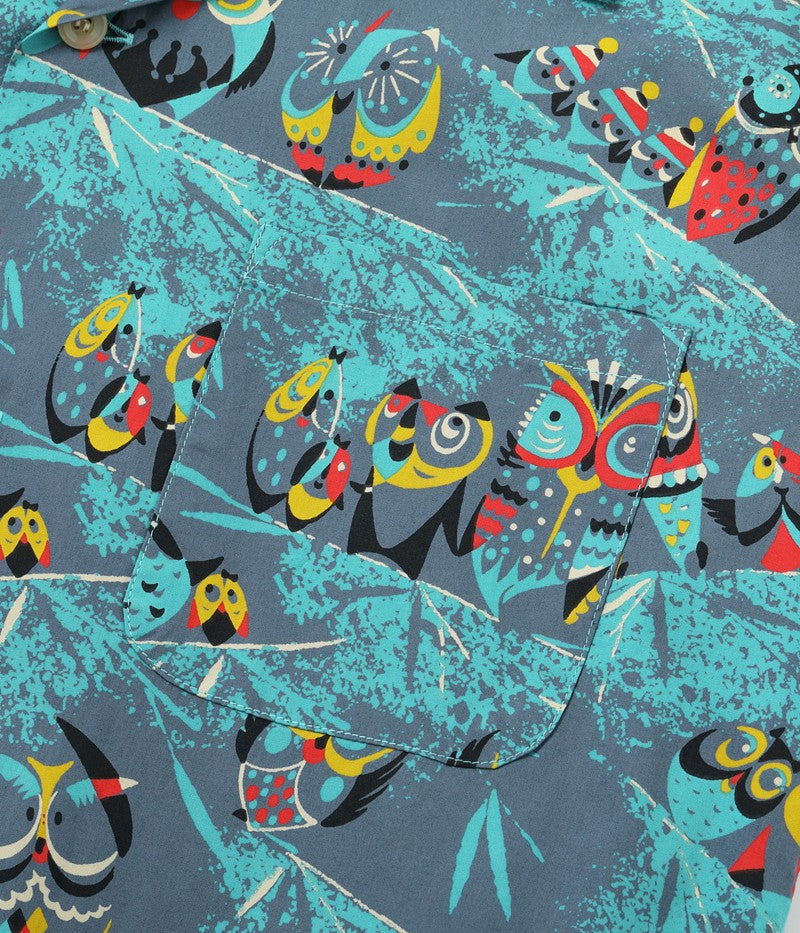 SH39494 / STAR OF HOLLY WOOD TYPEWRITER COTTON OPEN SHIRT “OWL”