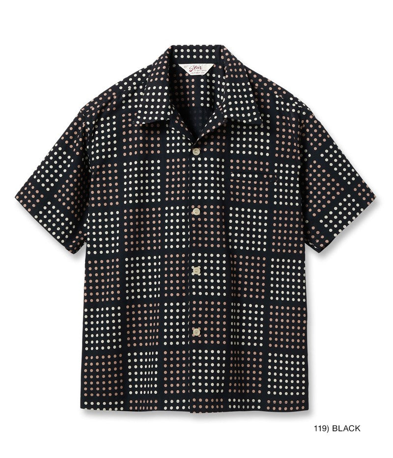 SH39495 / STAR OF HOLLY WOOD TYPEWRITER COTTON OPEN SHIRT “POLKA DOT”