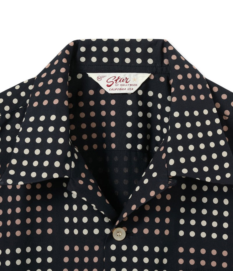 SH39495 / STAR OF HOLLY WOOD TYPEWRITER COTTON OPEN SHIRT “POLKA DOT”