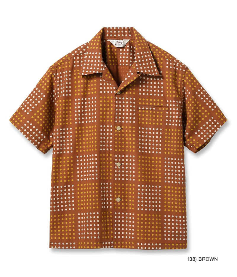SH39495 / STAR OF HOLLY WOOD TYPEWRITER COTTON OPEN SHIRT “POLKA DOT”