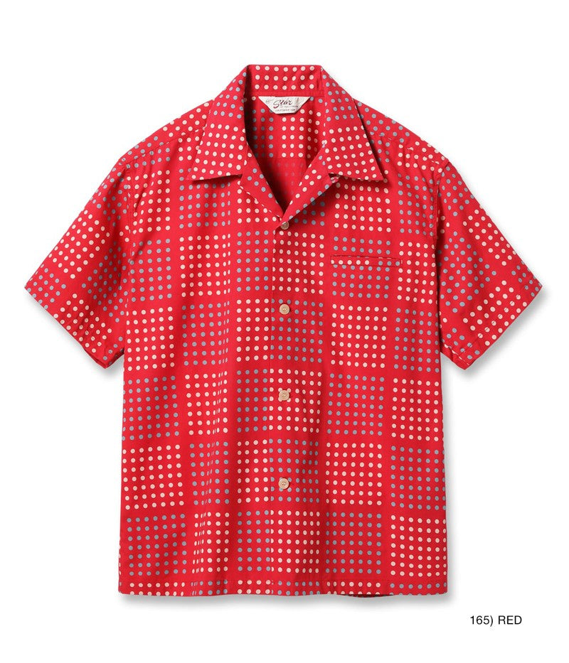 SH39495 / STAR OF HOLLY WOOD TYPEWRITER COTTON OPEN SHIRT “POLKA DOT”