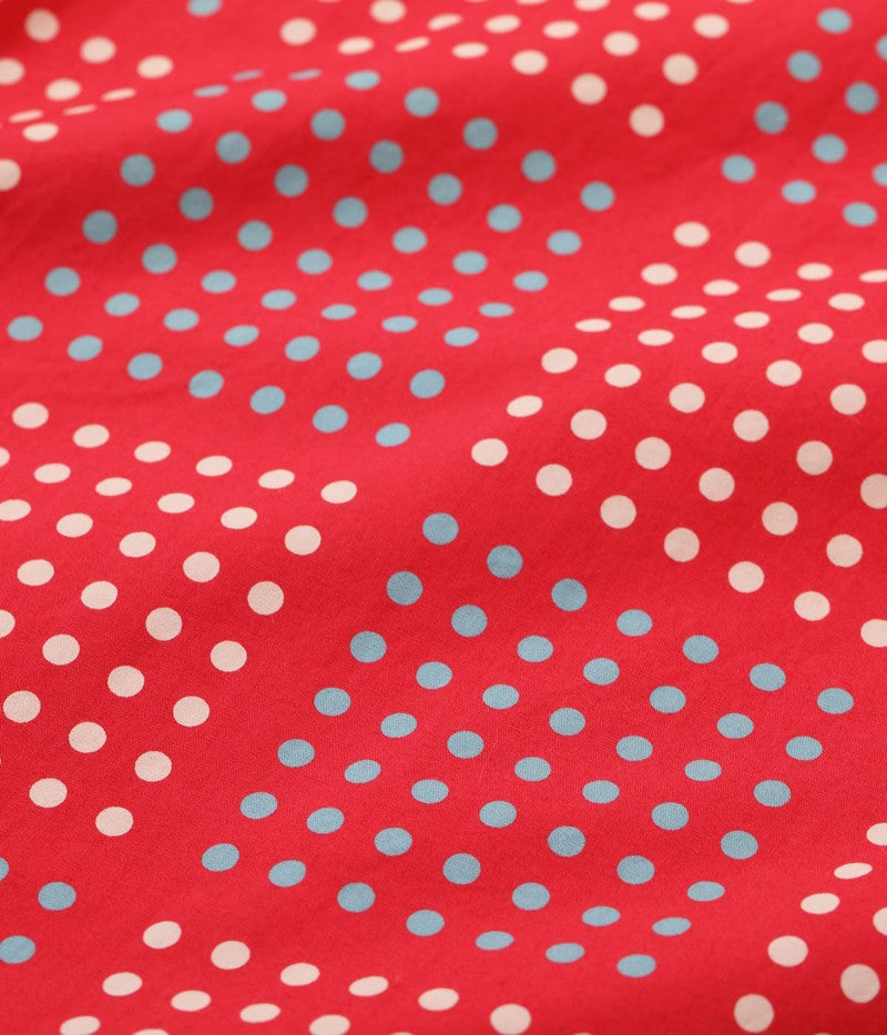 SH39495 / STAR OF HOLLY WOOD TYPEWRITER COTTON OPEN SHIRT “POLKA DOT”