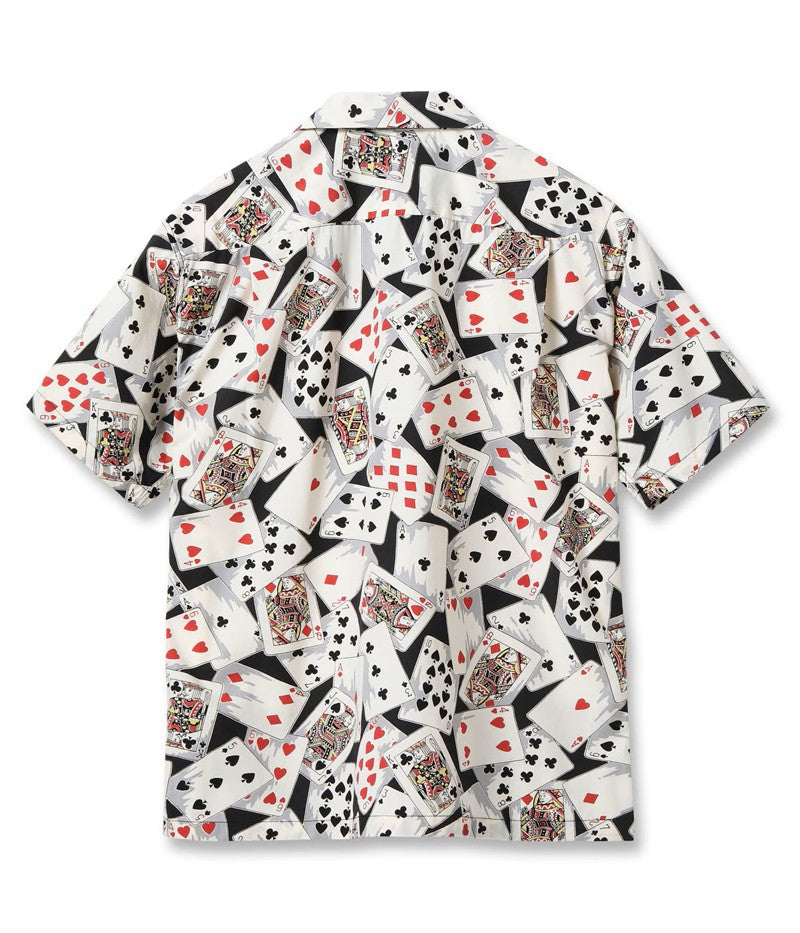SH39496 / STAR OF HOLLYWOOD TYPEWRITER COTTON OPEN SHIRT “PLAYING CARDS”
