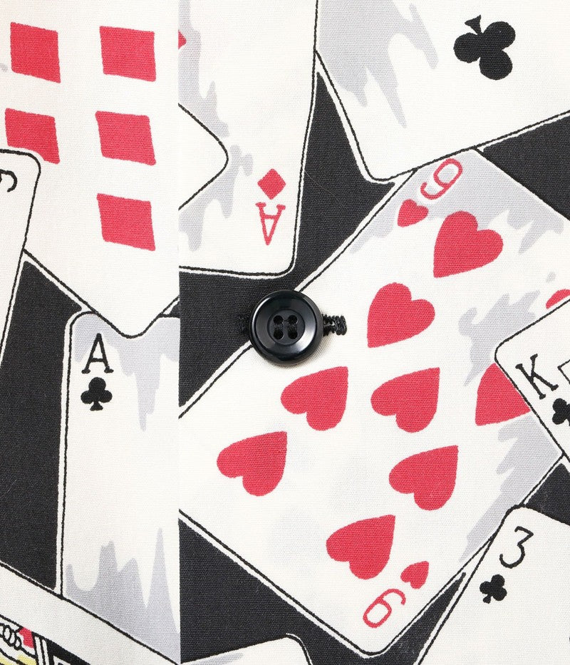 SH39496 / STAR OF HOLLYWOOD TYPEWRITER COTTON OPEN SHIRT “PLAYING CARDS”