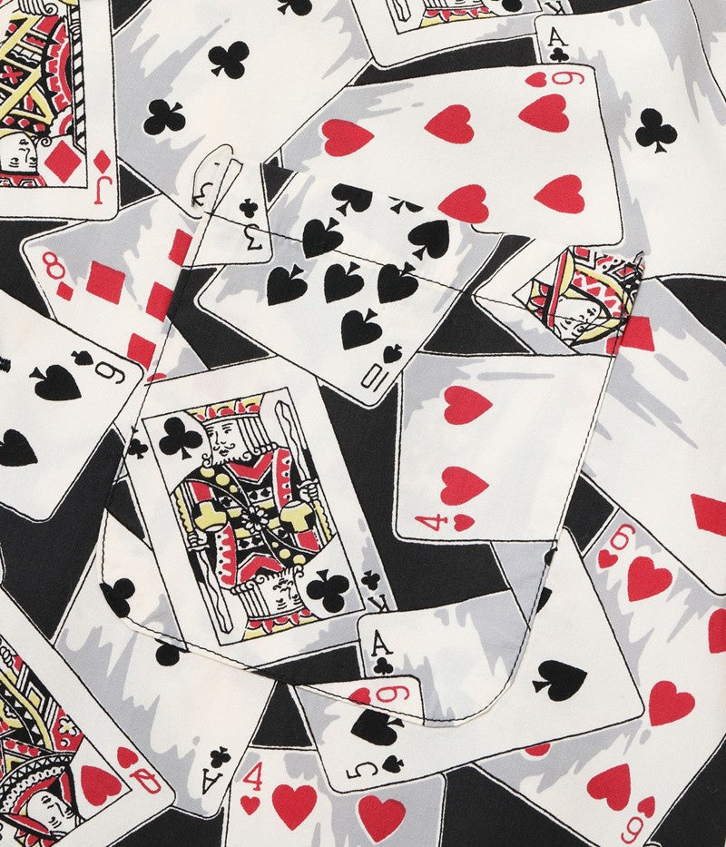 SH39496 / STAR OF HOLLYWOOD TYPEWRITER COTTON OPEN SHIRT “PLAYING CARDS”