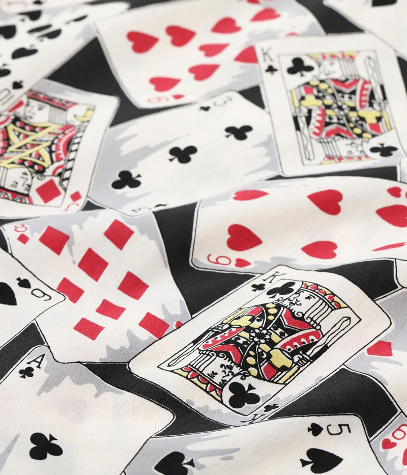 SH39496 / STAR OF HOLLYWOOD TYPEWRITER COTTON OPEN SHIRT “PLAYING CARDS”