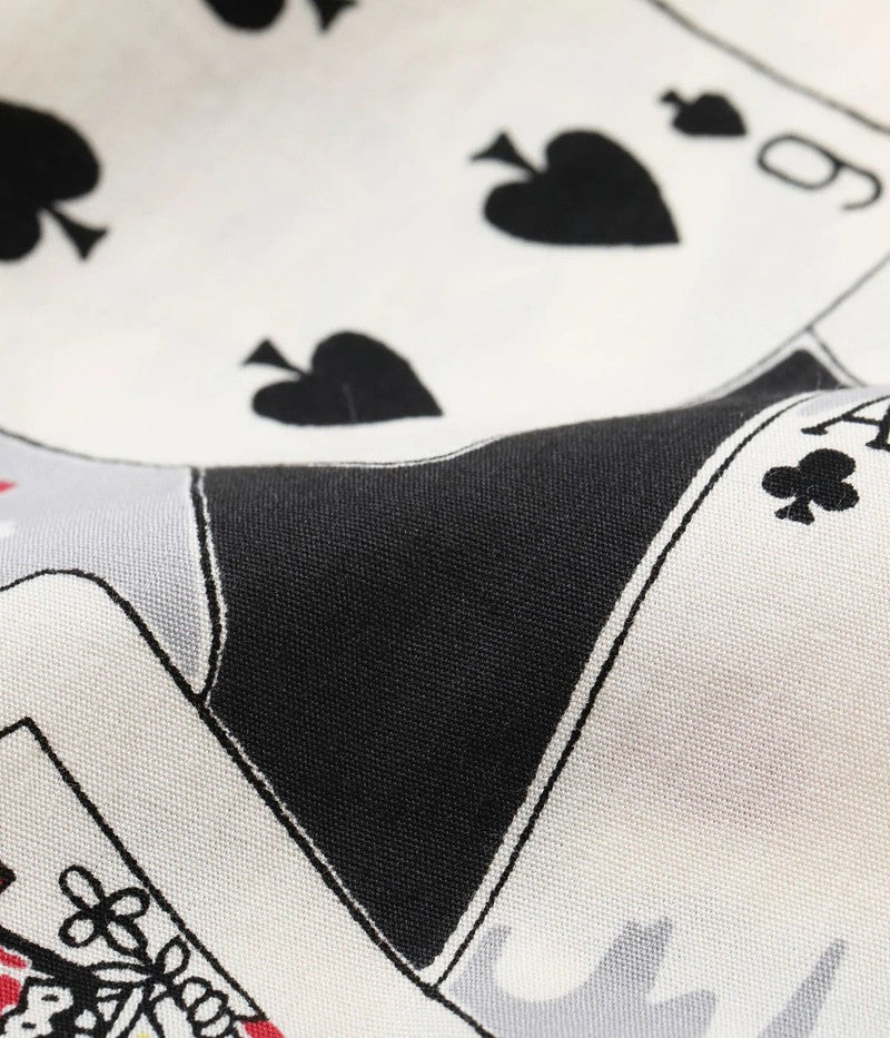 SH39496 / STAR OF HOLLYWOOD TYPEWRITER COTTON OPEN SHIRT “PLAYING CARDS”