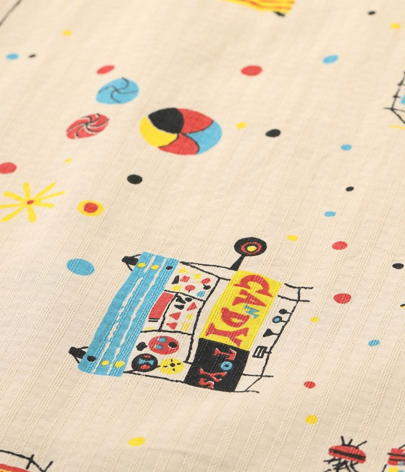 SH39497 / STAR OF HOLLY WOOD DOBBY COTTON OPEN SHIRT “STREET STALL”