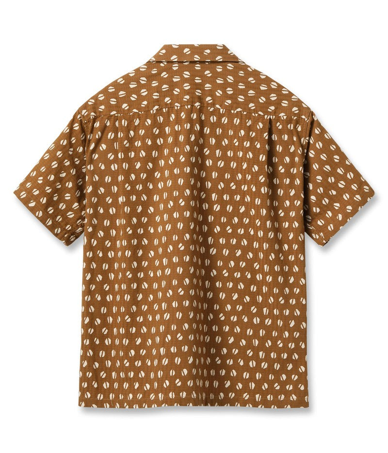 SH39498 / STAR OF HOLLY WOOD DOBBY COTTON OPEN SHIRT “BLUE MOUNTAIN”