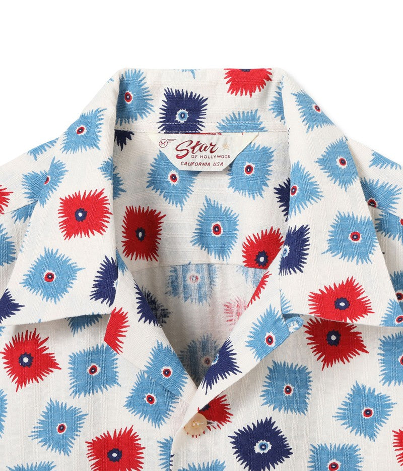 SH39499 / STAR OF HOLLY WOOD DOBBY COTTON OPEN SHIRT “EXPLOSION”