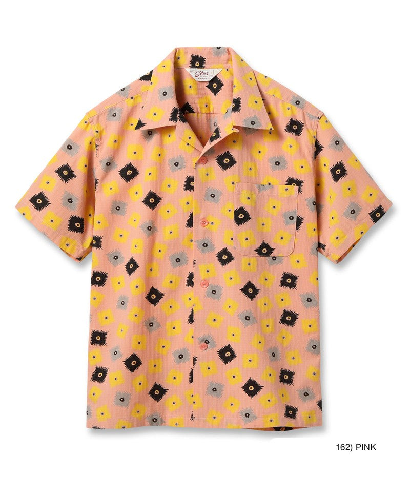 SH39499 / STAR OF HOLLY WOOD DOBBY COTTON OPEN SHIRT “EXPLOSION”