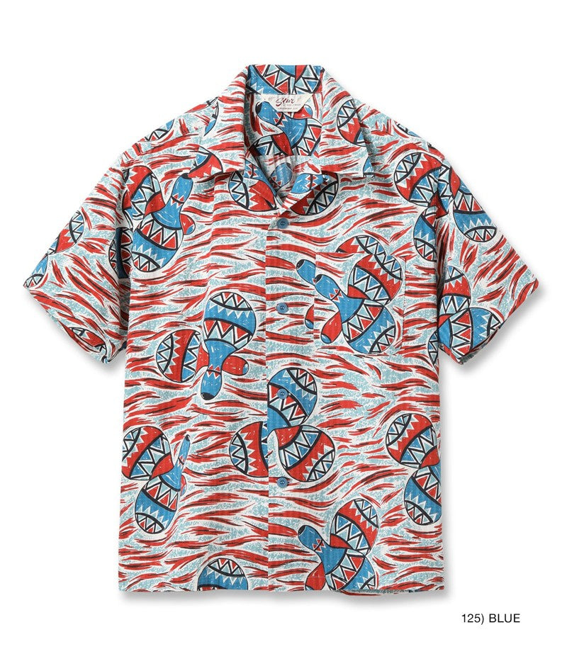 SH39500 / STAR OF HOLLY WOOD DOBBY COTTON OPEN SHIRT “MARACAS”