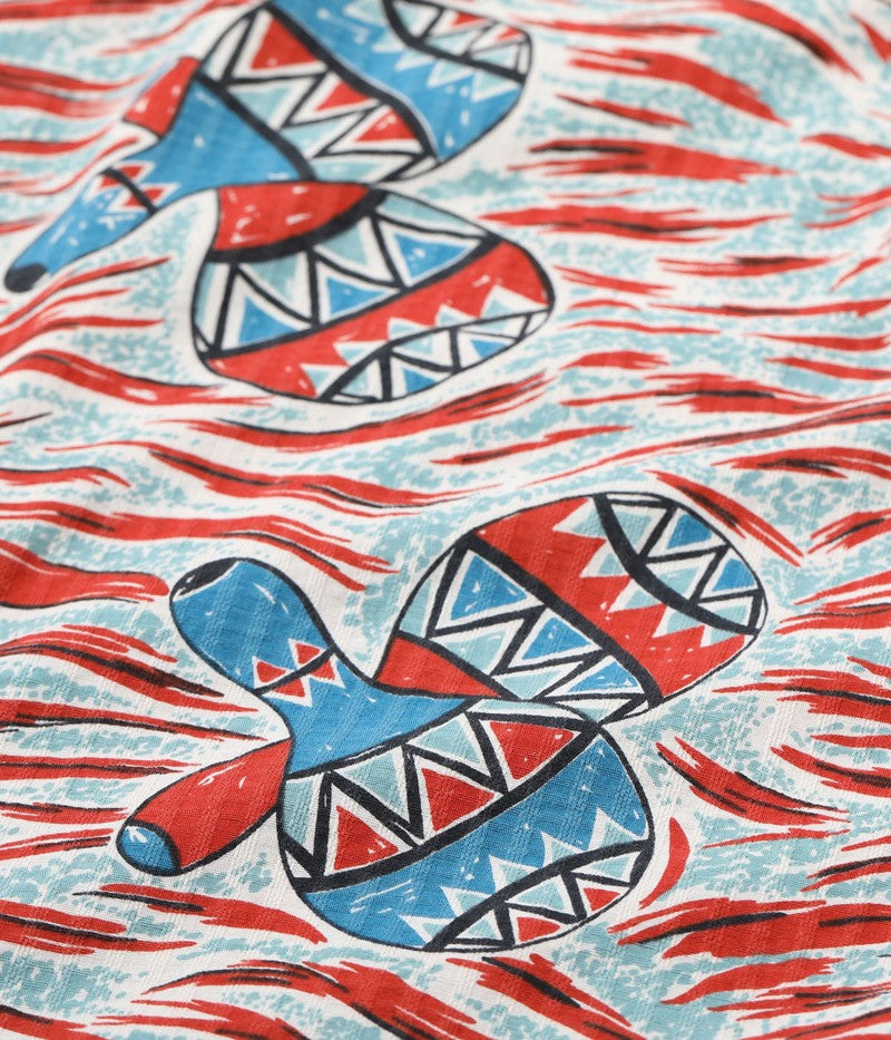 SH39500 / STAR OF HOLLY WOOD DOBBY COTTON OPEN SHIRT “MARACAS”