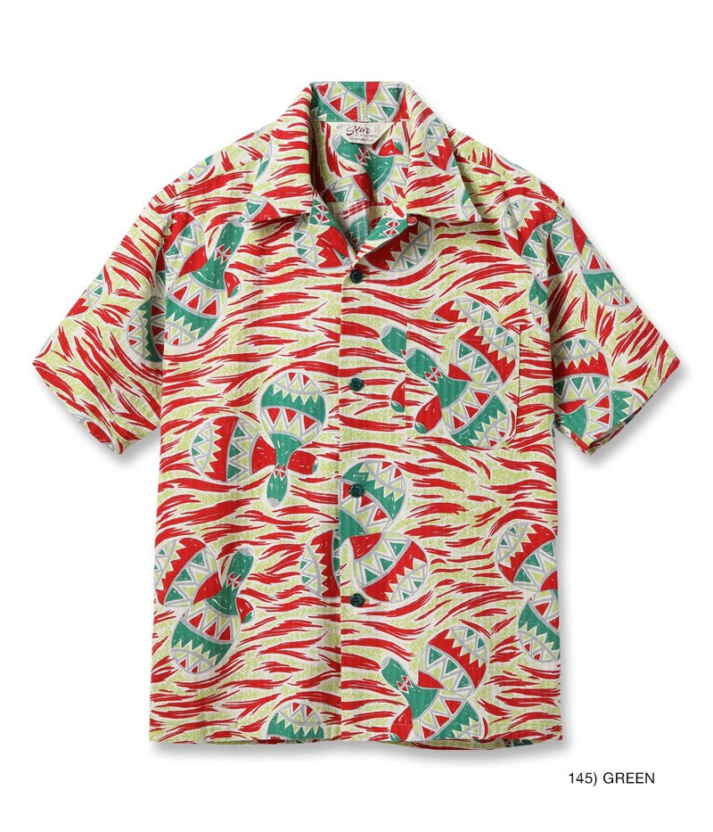 SH39500 / STAR OF HOLLY WOOD DOBBY COTTON OPEN SHIRT “MARACAS”