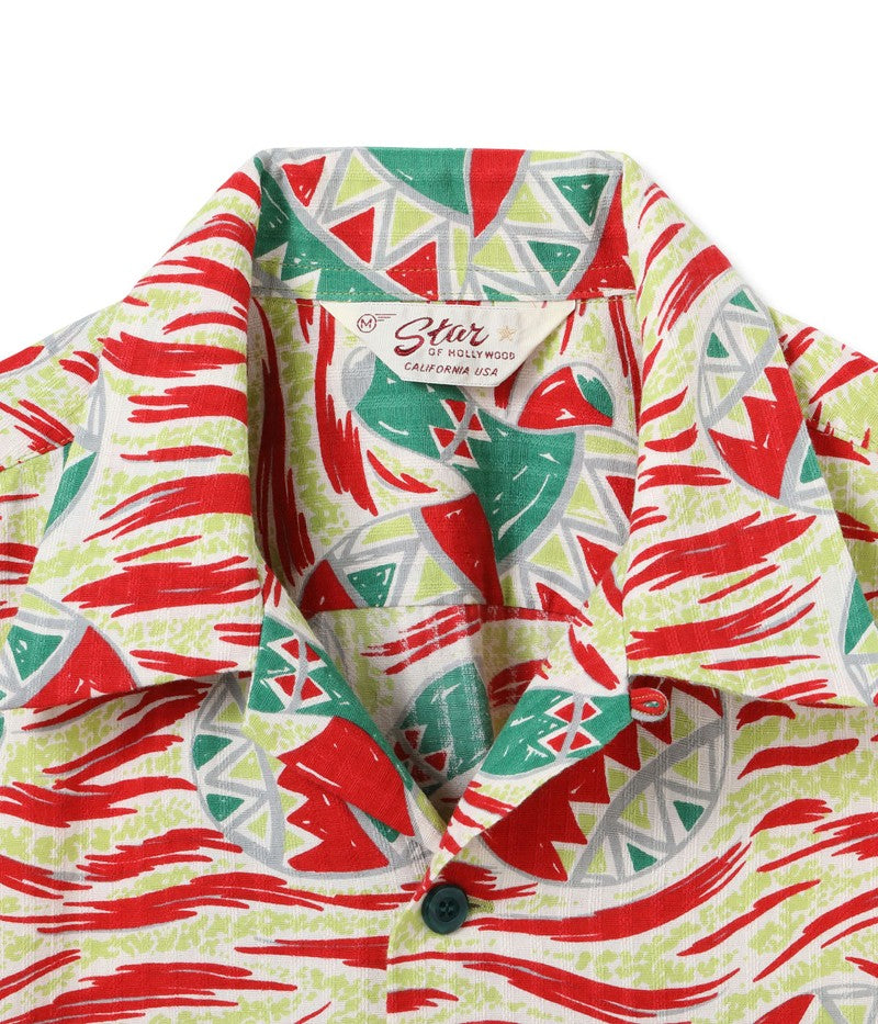 SH39500 / STAR OF HOLLY WOOD DOBBY COTTON OPEN SHIRT “MARACAS”