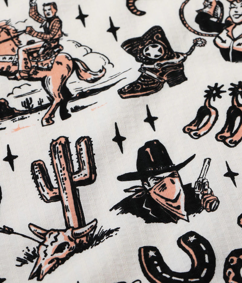 SH39706 / STAR OF HOLLY WOOD DOBBY COTTON OPEN SHIRT “THE WESTERNER" by VINCE RAY
