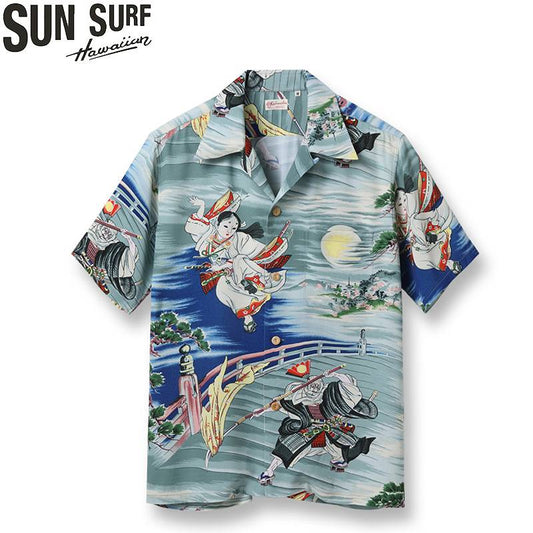 SS39066 / SUN SURF SPECIAL EDITION HAWAIIAN SHIRT “USHIWAKAMARU FIGHTING BENKEI”