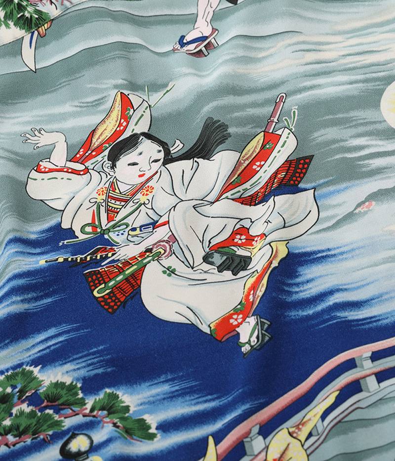 SS39066 / SUN SURF SPECIAL EDITION HAWAIIAN SHIRT “USHIWAKAMARU FIGHTING BENKEI”