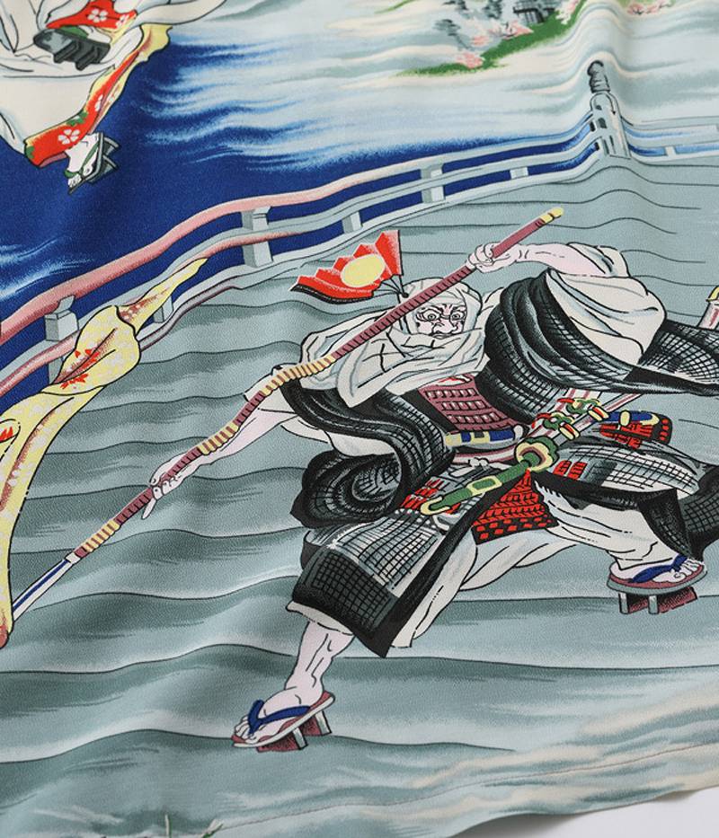 SS39066 / SUN SURF SPECIAL EDITION HAWAIIAN SHIRT “USHIWAKAMARU FIGHTING BENKEI”