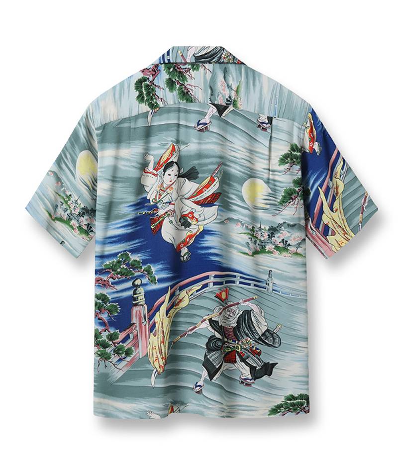 SS39066 / SUN SURF SPECIAL EDITION HAWAIIAN SHIRT “USHIWAKAMARU FIGHTING BENKEI”