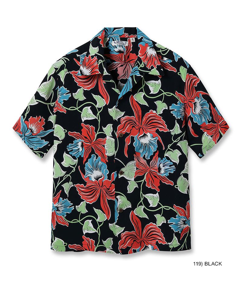 SS39217 / SUNSURF RAYON HAWAIIAN SHIRT “CATTLEYA ORCHID”