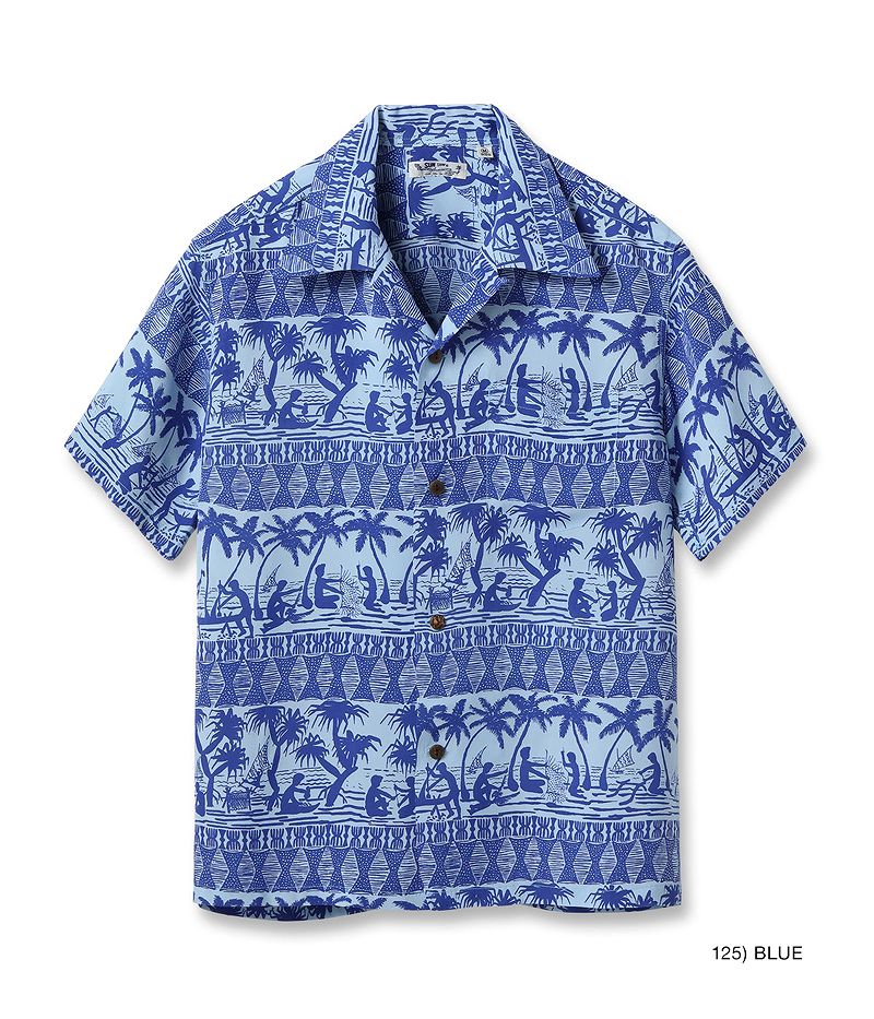 SS39220 SUNSURF RAYON HAWAIIAN SHIRT “ISLAND CLASSIC BORDER”