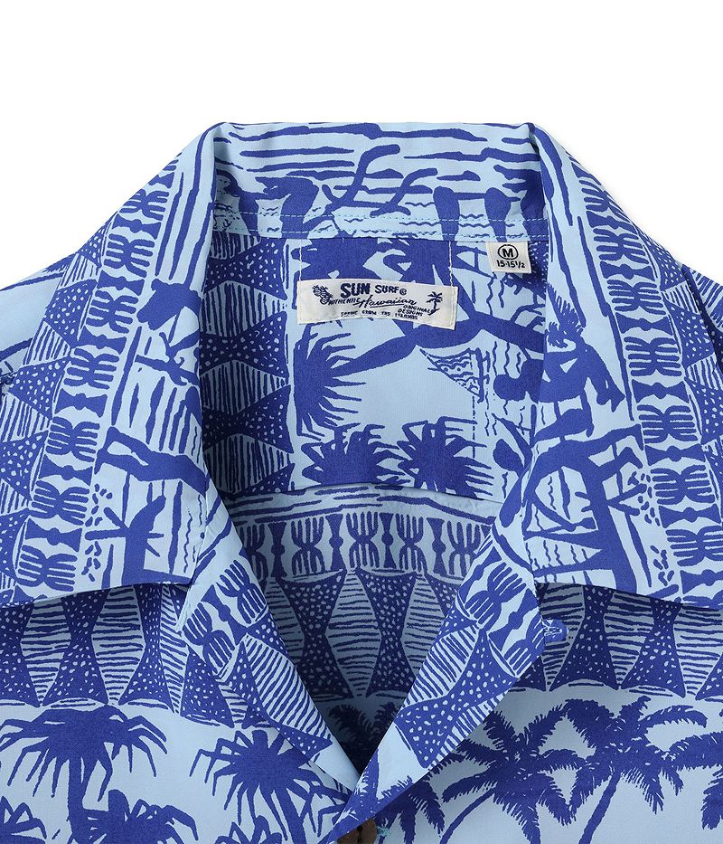 SS39220 SUNSURF RAYON HAWAIIAN SHIRT “ISLAND CLASSIC BORDER”