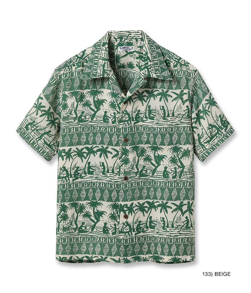 SS39220 SUNSURF RAYON HAWAIIAN SHIRT “ISLAND CLASSIC BORDER”