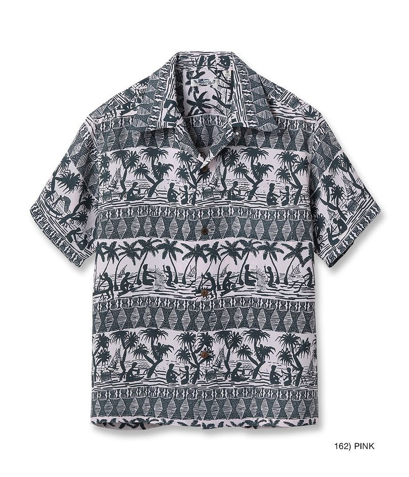 SS39220 SUNSURF RAYON HAWAIIAN SHIRT “ISLAND CLASSIC BORDER”