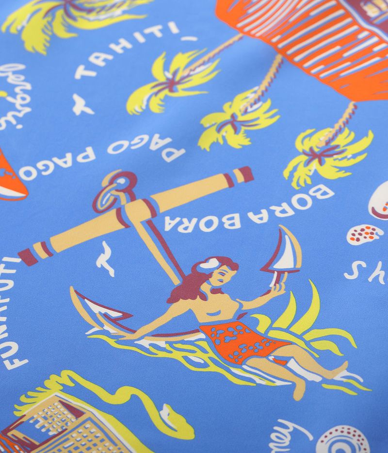 SS39223 SUNSURF RAYON HAWAIIAN SHIRT “SOUTH SEA TRADER”