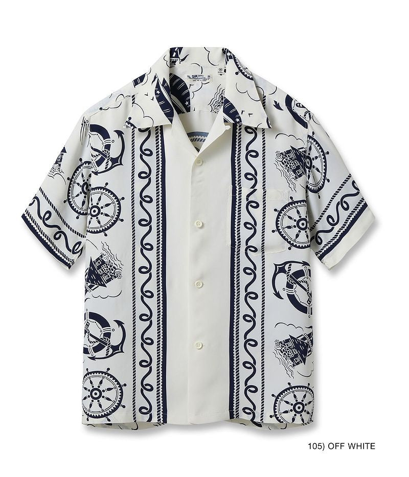 SS39230 / SUNSURF RAYON HAWAIIAN SHIRT “ALL ABOARD”