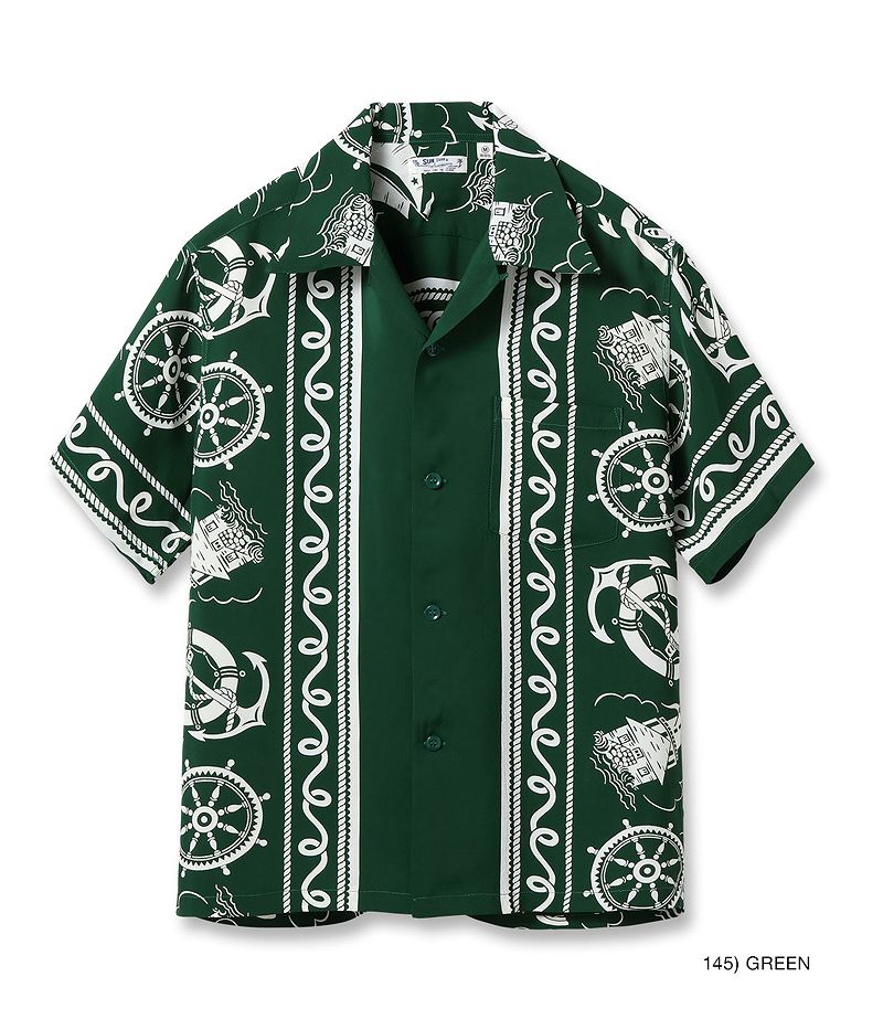 SS39230 / SUNSURF RAYON HAWAIIAN SHIRT “ALL ABOARD”