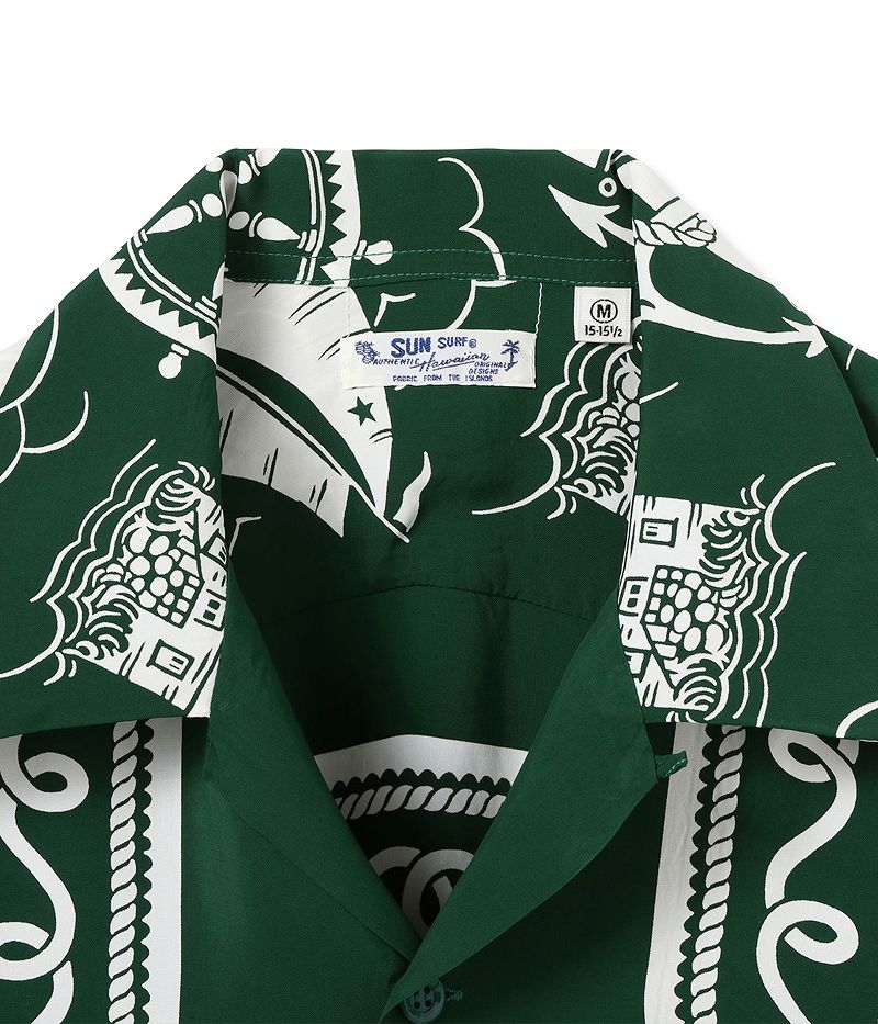SS39230 / SUNSURF RAYON HAWAIIAN SHIRT “ALL ABOARD”
