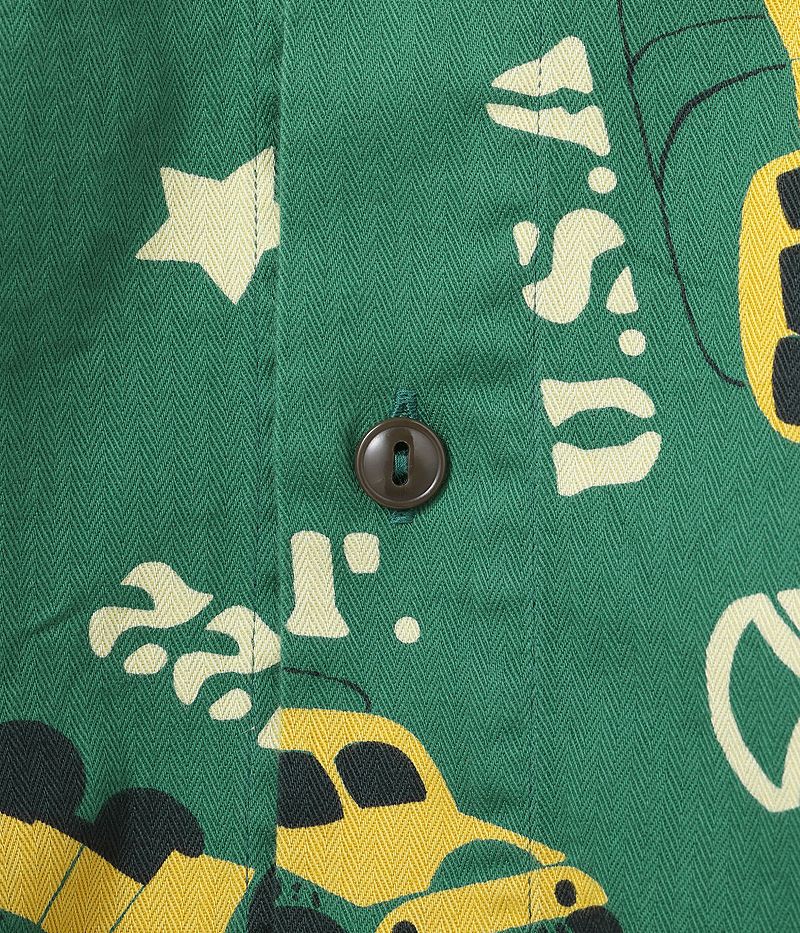 SS39279 / SUNSURF COTTON HERRINGBONE OPEN SHIRT “ARMY VEHICLE”