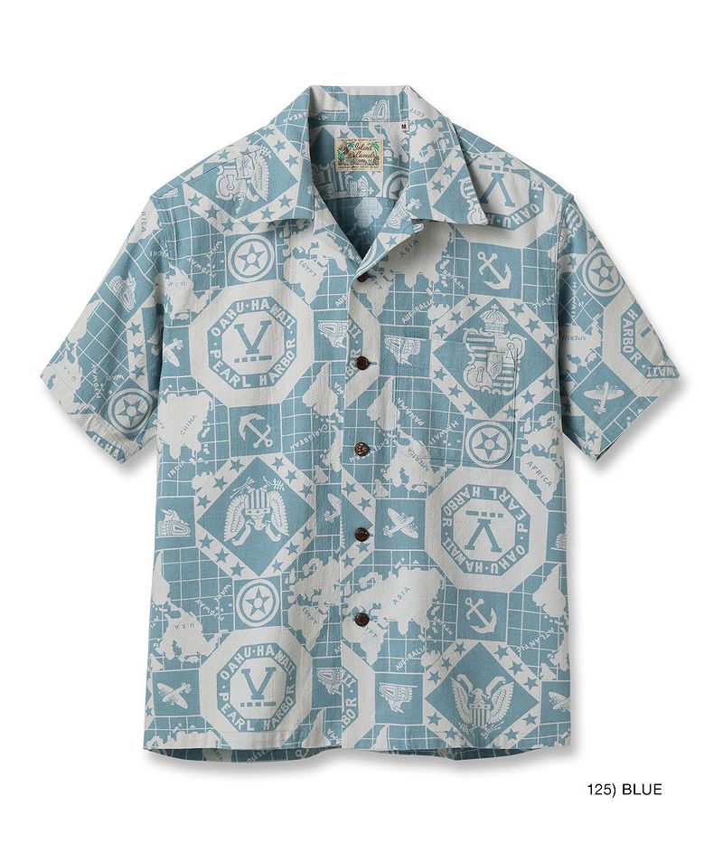 SS39281 / SUNSURF COTTON CANVAS OPEN SHIRT “PEARL HARBOR HAWAII”
