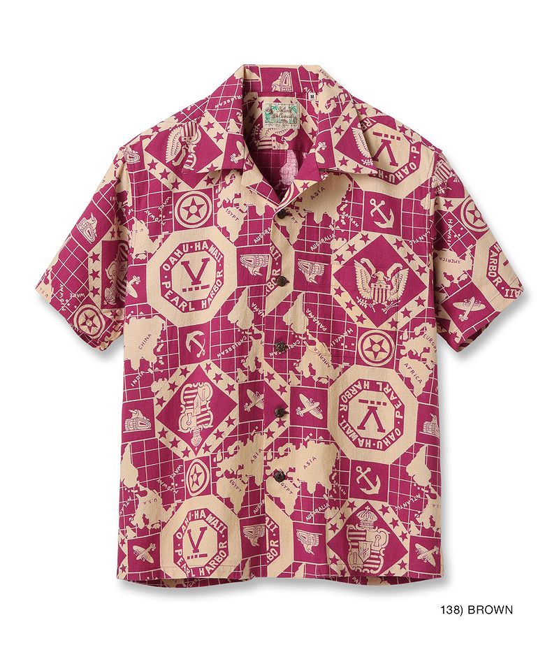 SS39281 / SUNSURF COTTON CANVAS OPEN SHIRT “PEARL HARBOR HAWAII”