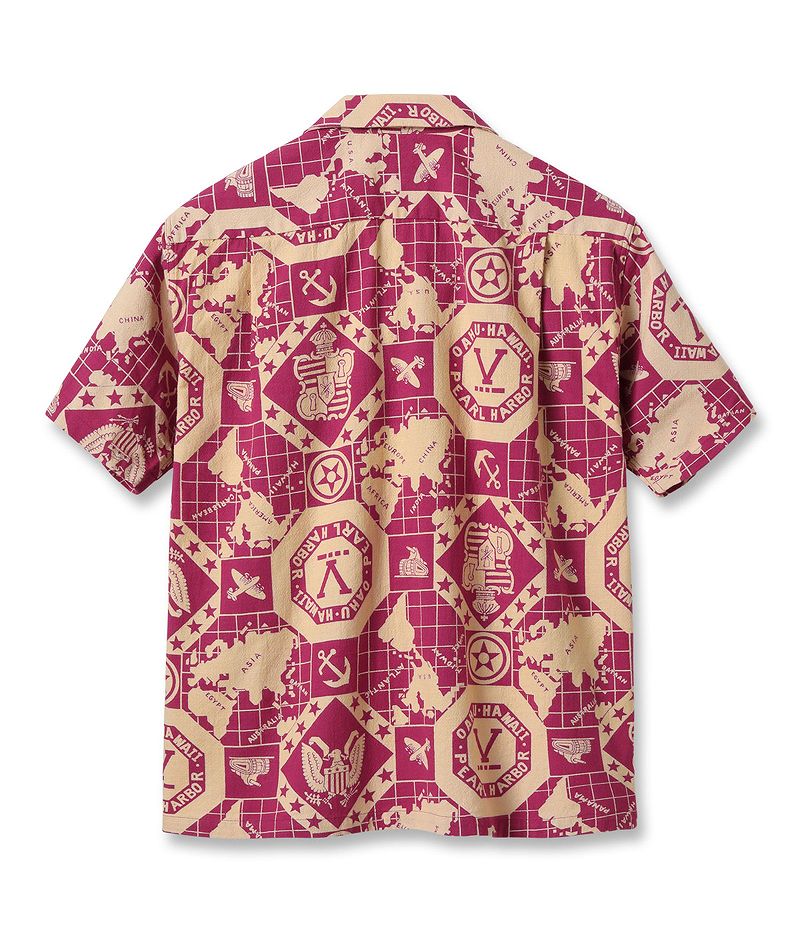SS39281 / SUNSURF COTTON CANVAS OPEN SHIRT “PEARL HARBOR HAWAII”