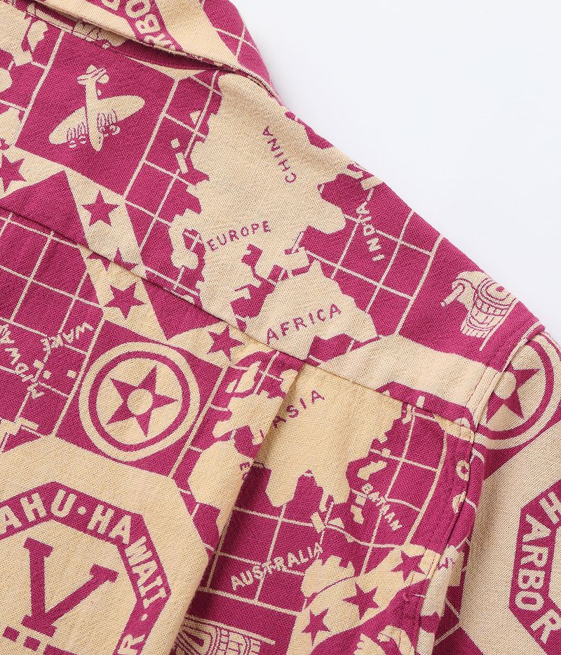 SS39281 / SUNSURF COTTON CANVAS OPEN SHIRT “PEARL HARBOR HAWAII”